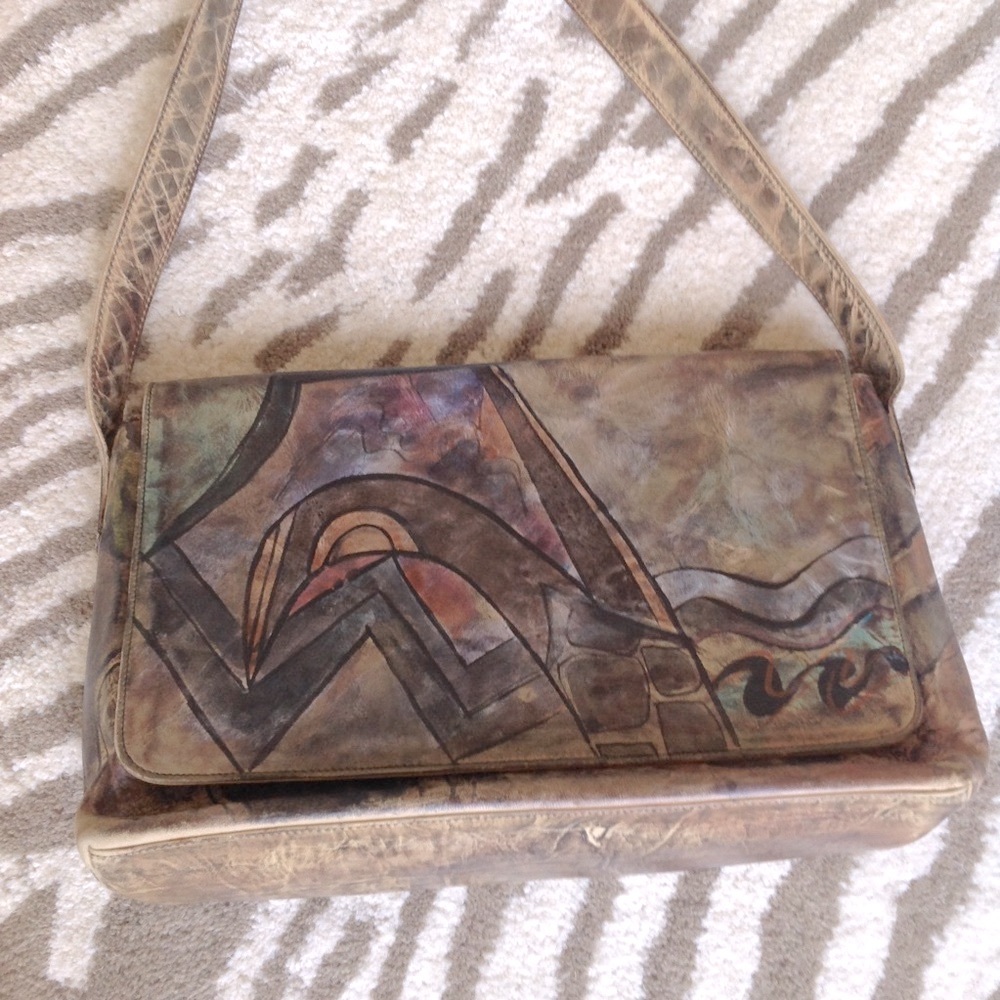 Jane Yoo Hand Painted Cross Body Putse